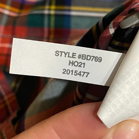 J. Crew Classic Fit Washed Cotton Poplin Shirt in Snowy Stewart Tartan - Picture 10 of 14